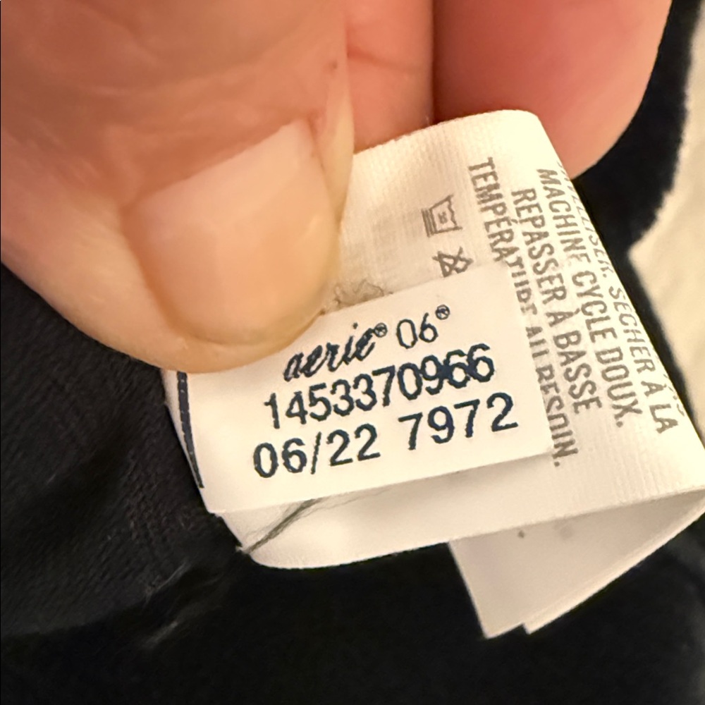Aerie WOMENS  Black Corduroy Short Court Flare Pants - Picture 10 of 10